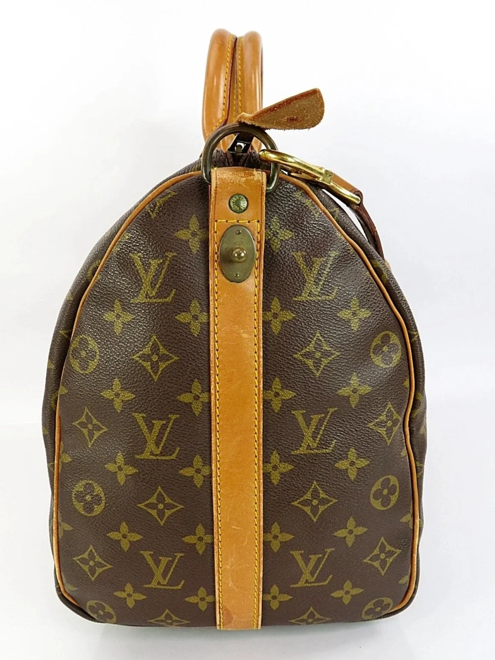Louis Vuitton Monogram Canvas Duffel with Tan Leather Trim